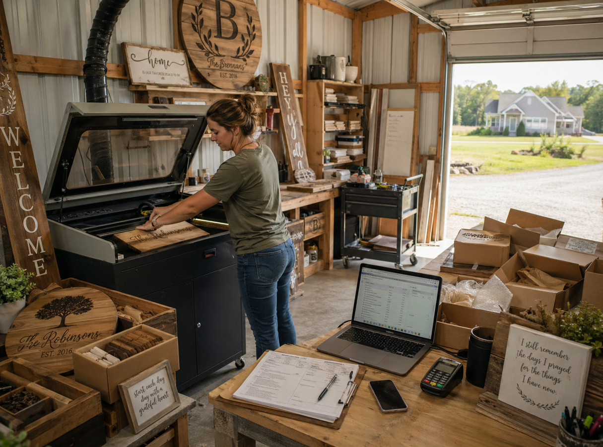 Wi-Fi for outbuildings, including pole sheds, allow people like Laurel here to run businesses out those spaces.